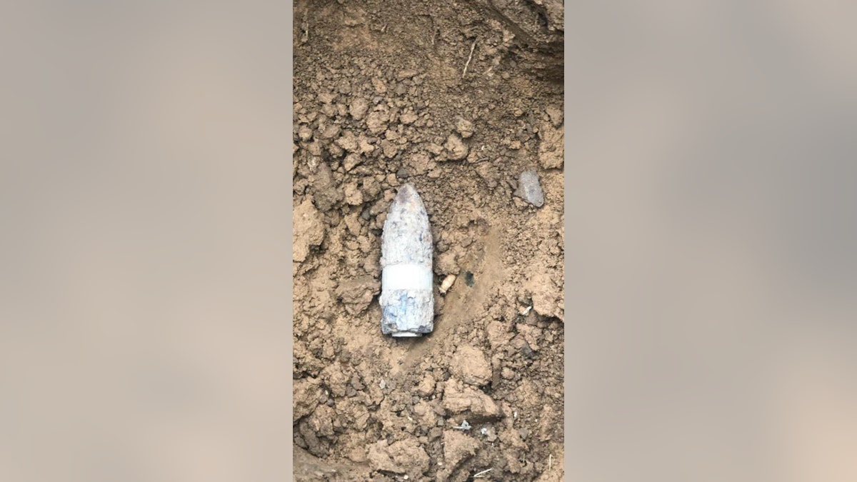 The World War I ordnance was disposed of after being found in a Maryland flower bed.