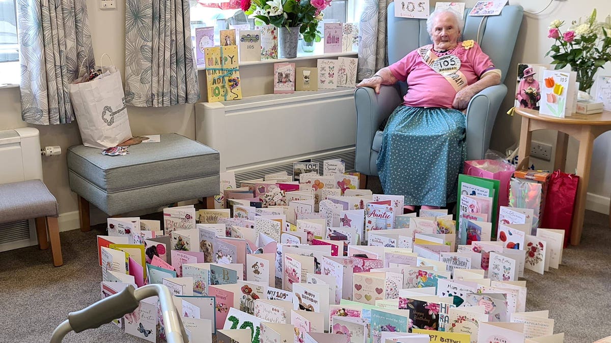 Staff at Codnor Park Care Home, in Ripley, Derbys., put out an appeal on Facebook last week to try and get 105 cards for Ada as she has no surviving family.