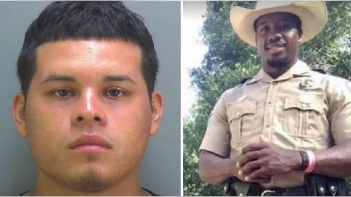 PICTURE: Eliceo Hernandez, left, is charged in the death of Florida wildlife officer Julian Keen.