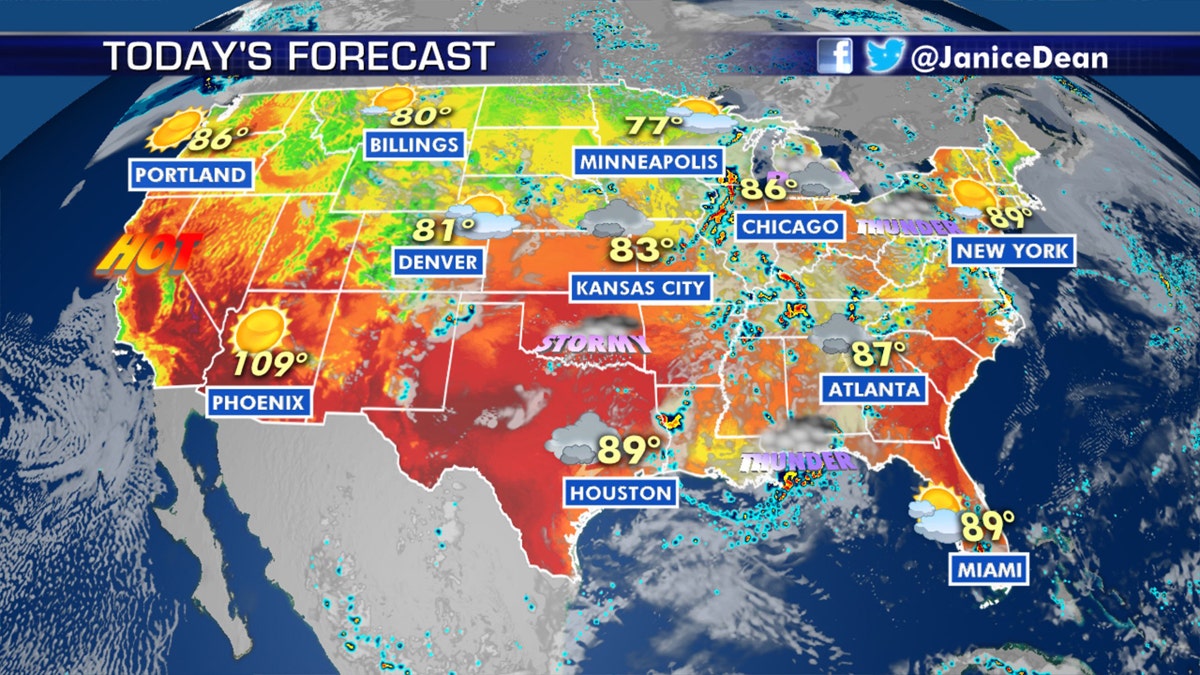 The national forecast for June 22, 2020.