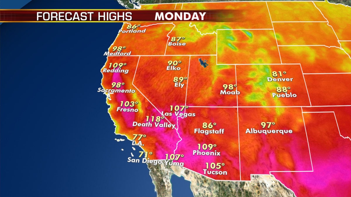 Dangerous heat will return across the West on Monday.