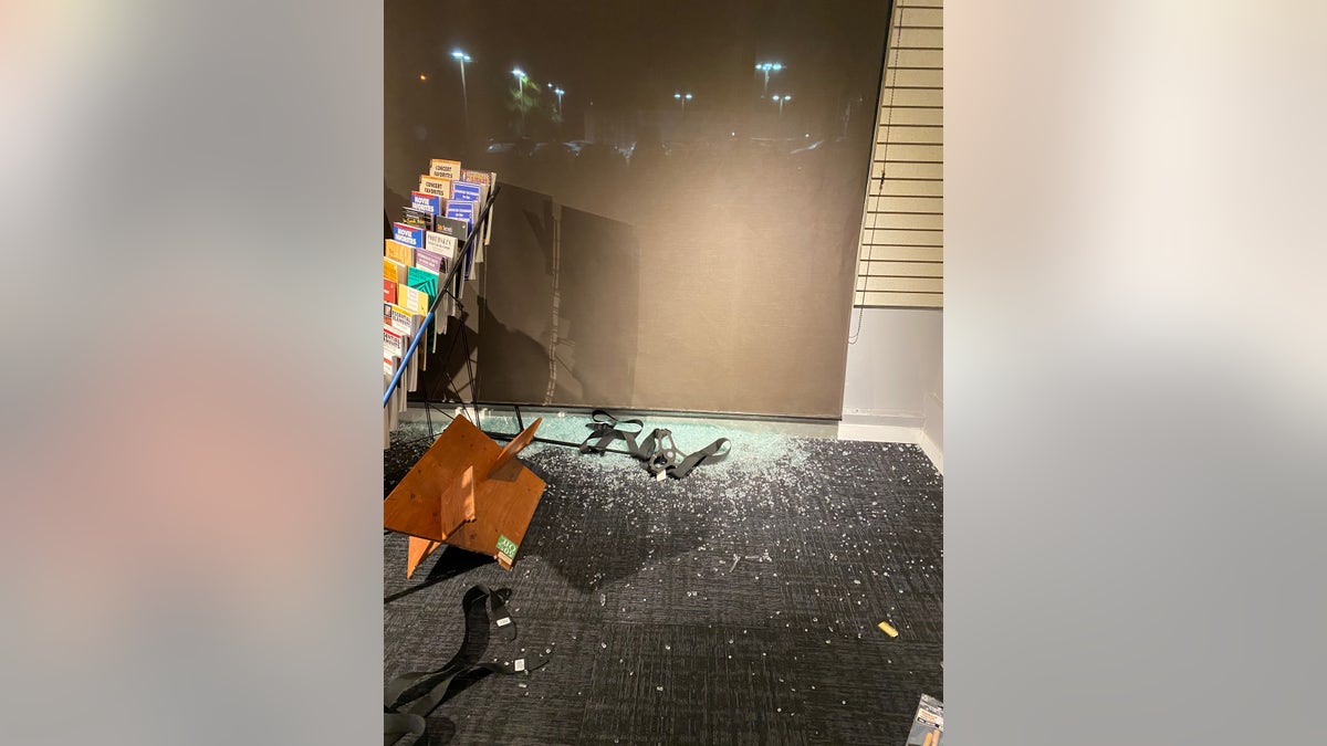 Destruction to the Santa Monica Music Center after Sunday's riots
