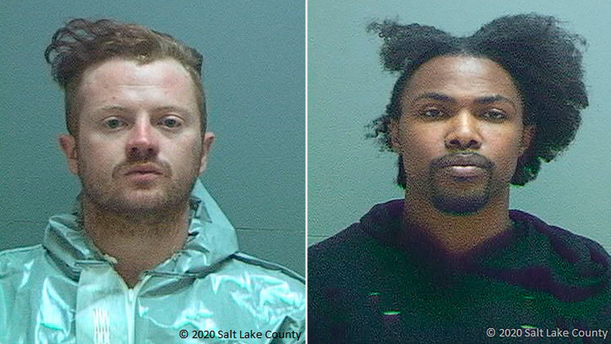 Patton, left, and Newbins both face federal charges in the destruction of the police vehicle.