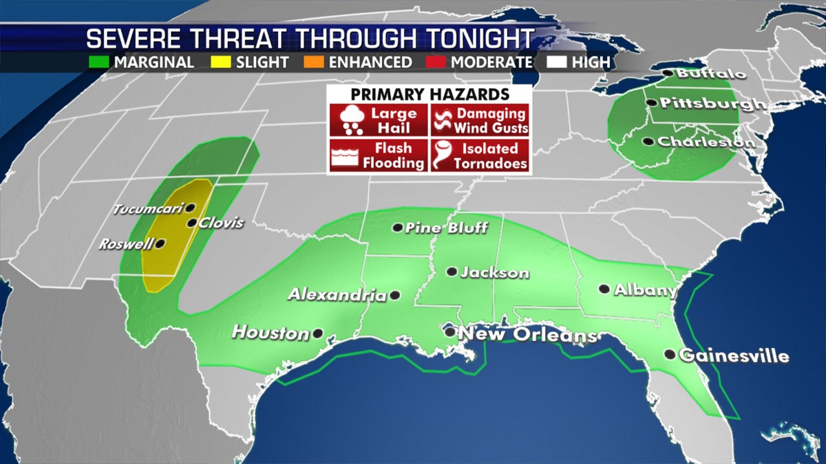 The threat for severe weather on June 23.