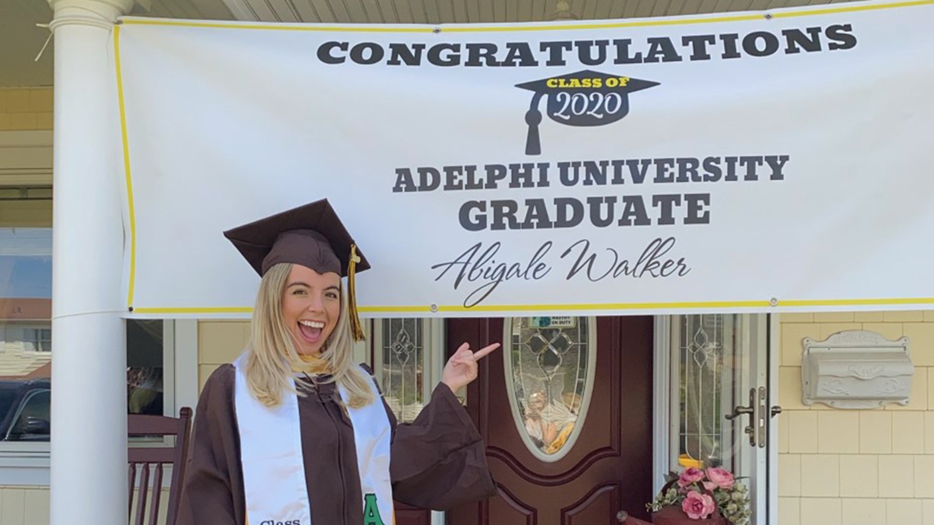 Hi my daughter Abby was supposed to have a ceremony for Adelphi University on May 20th 2020. The reason I am writing to you is because she has worked so hard and is graduating a year early and not only graduating 10 ten in her class majoring in psychology ! We are so proud of her and all class if 2020 graduates! Her sister Peyton is also a 2020 graduate from Salk middle school. I would really like to do something to honor these 2 sisters and since you are our absolute favorite news family , I was wondering if your going to do any segments on GRADUATS of 2020 maybe you could show there photos! Thank you so much for your wonderful fox family news !!