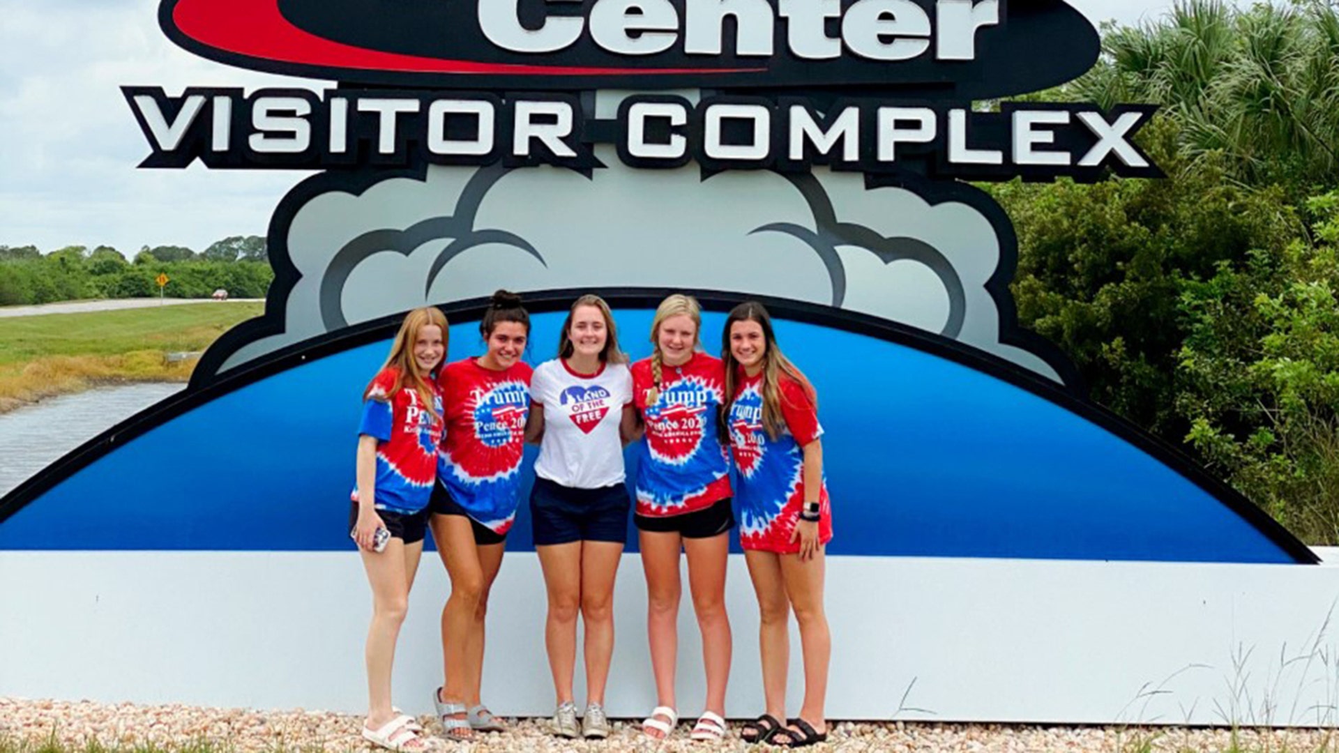 Hello! I am sending you a picture of a group of girls who all love President Trump and who are currently in Cape Canaveral, Florida to watch their family member/ friend go to space on Wednesday! We thought since President Trump will be there it was appropriate and since our family member/ friend is Astronaut Doug Hurley! We wanted to show support on this Memorial Day weekend to our President, our country, our NASA employees, Space X, and our friend/family Doug Hurley! Thank you for all you do. We love Fox News! Best, Alexis Stoddard