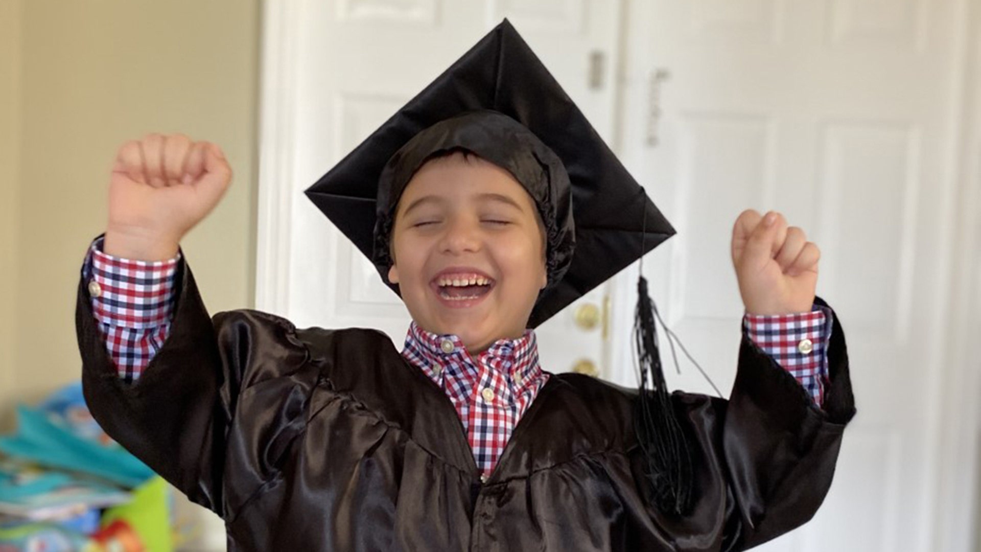 My 6 years old Ender graduation from kindergarten at home today!!! Maggie Gil