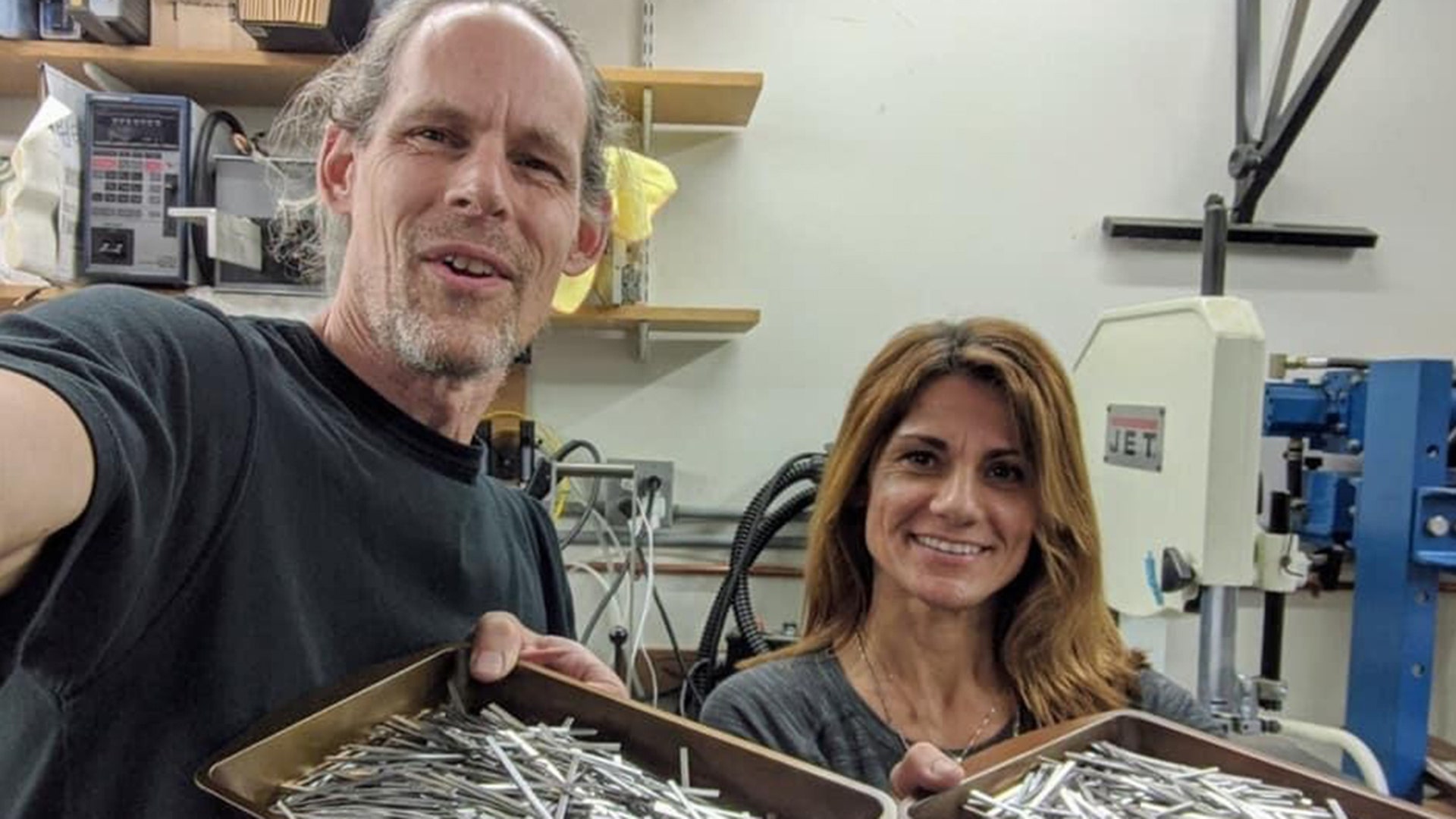 Hi Fox News! My only and favorite news channel! America Together story to share. My name is Renae Hill, a Veteran of the United States Air Force and Marine Corps. I am extremely proud to send in this story on an incredible company, joeveo.com, giving away metal nose strips for the price of shipping to all DIY mask makers around the world. These strips are made by hand. I am volunteering with the owner, Dean Verhoeven. He had a friend who had a mask on and air was coming up and wasn’t protecting her. Dean, being an engineer, thought how he could make it better. They start out in the scrap bin at one of our local electric co-ops. The large electric feeder cables are then stripped of insulation in the individual strands or unraveled and then rolled flat the flat strip is cut to length then a needle to make them easy to form to the shape of one’s nose. Myself and Dean started off in his garage and have since moved it to a business downtown, Corner of Wake Forest. The owner, Marty Ludas, graciously offered his space so we could set up production. Kristen is a volunteer who is part of the team. My daughter, Natalie, who is 14, does all the counting, labeling and packaging at home We have all been very busy. We are shipping all around the United States, England and Canada. There strips are just like the ones on the medical professional mask. All the feedback we have been receiving has been positive and they are so thankful. The DIY mask makers said it’s the best they have found. This is our way of giving back during this pandemic. We have so many orders coming in and we are so busy keeping up with production. We are asking Wake Forest teenagers and adults to volunteer. We are so proud of this operation because we are helping all those making masks to keep them safe. Wake Forest is pulling together in a time of crisis by making these. It would be incredible to be on Fox News sharing this with all those DIY mask makers. This is America Together where we are