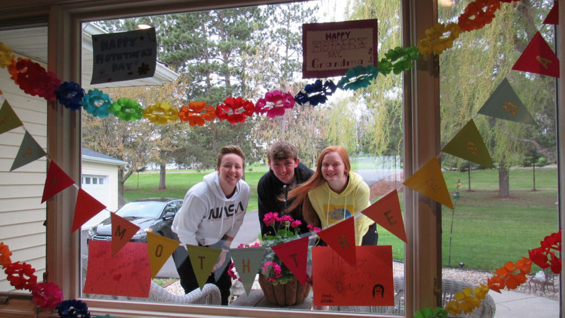 My grandchildren surprised me with this wonderful social distancing visit! Lynda Volesky Briggsville, WI