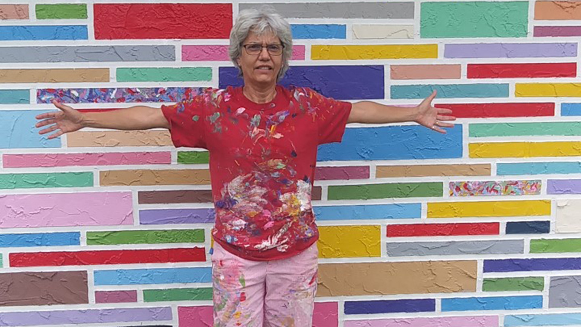 THE WALL OF HOPE 2020 We have wanted to do this project for long time and on one day during the stay at home order we decided to do it as our neighbors were passing by complementing us on the project we began to invite them them to paint a brick. It spread from neighbors on our block to as far as 5 blocks away. Kids teenagers, adults and families all contributed to its making. No matter your color, religion or country.......We are all in this together and one day our world will be a better place because of it. Best Regards, Betty Ortega Miami Florida