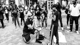 North Carolina couple gets engaged at Black Lives Matter protest: 'Black love matters'