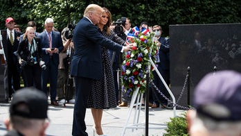 Trump visits Korean War Memorial for a wreath laying ceremony