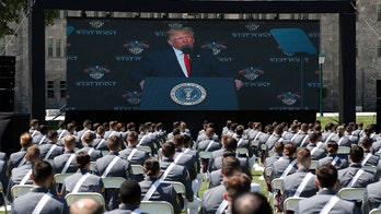 New ad by anti-Trump GOP group uses clip of president's slow walk at West Point