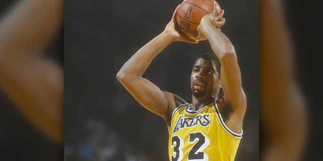 Los Angeles Lakers legend Magic Johnson is the No. 5 greatest player of all-time. (Photo by Focus on Sport/Getty Images)