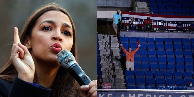 U.S. Rep. Alexandria Ocasio-Cortez, D-N.Y., claims she knows why many seats were empty at President Trump's rally in Tulsa, Okla., on Saturday night.