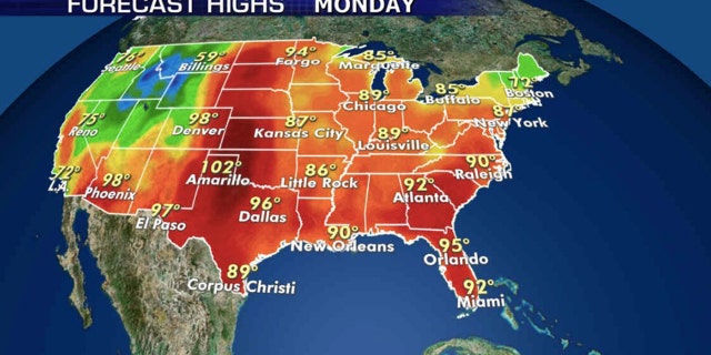 The national forecast for June 29, 2020.
