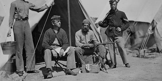 In the Union army, 80 percent of the men were in the infantry, 14 percent in the cavalry, and 6 percent in artillery. In the Confederate army, 75 percent of the men served in the infantry, 20 percent in the cavalry, and 5 percent in artillery - file photo.