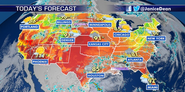 The national forecast for June 25, 2020.