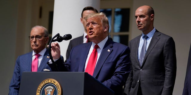 President Donald Trump speaks during a news conference in the Rose Garden of the White House. Trump will hold his first campaign in several weeks in Tulsa, Okla., next week. (AP Photo/Evan Vucci)
