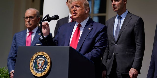 President Donald Trump speaks during a news conference in the Rose Garden of the White House. Trump will hold his first campaign in several weeks in Tulsa, Okla., next week. (AP Photo/Evan Vucci)