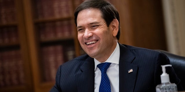 Senate Intelligence Committee Chairman Sen. Marco Rubio, R-Fla., speaks during a Senate Small Business and Entrepreneurship hearing to examine implementation of Title I of the CARES Act. Rubio is asking the Pentagon to compile data on UFOs and submit the findings in an unclassified report. (Al Drago/Pool via AP)
