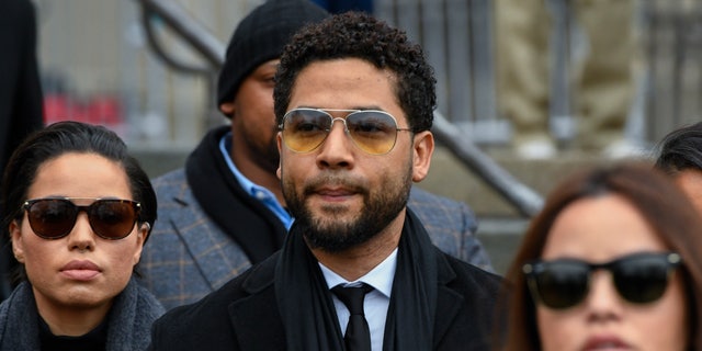 FILE - In this Feb. 24, 2020 file photo, former 'Empire' actor Jussie Smollett leaves the Leighton Criminal Courthouse in Chicago.