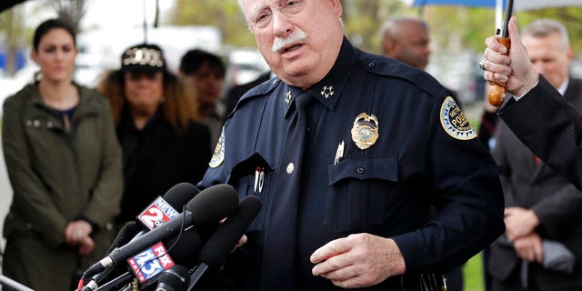 FILE: Metropolitan Nashville Police Chief Steve Anderson speaks at a news conference in Nashville, Tenn.