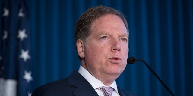 <br> ​​​​​Geoffrey Berman, U.S. attorney for the Southern District of New York, speaks during a news conference in New York City, April 23, 2019. (Associated Press)