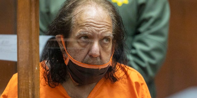 Adult film star Ron Jeremy appears for his arraignment on rape and sexual assault charges at Clara Shortridge Foltz Criminal Justice Center, Vrydag, Junie 26, 2020, in Los Angeles. Jeremy pleaded not guilty to charges of raping three women and sexually assaulting a fourth.