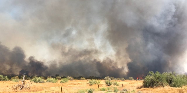 All forward progress on the Aquila Fire has been stopped after it burned more than 800 acres in north Phoenix on Tuesday, according to officials.