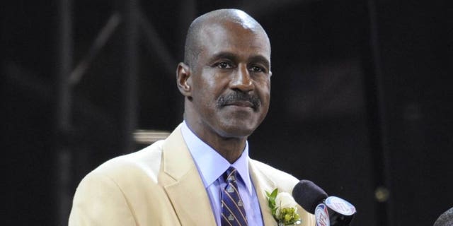 Art Monk of the Washington Redskins addresses fans during the Class of 2008 Pro Football Hall of Fame Enshrinement Ceremony at Fawcett Stadium on August 2, 2008 in Canton, Ohio. (Photo by Al Messerschmidt/Getty Images)