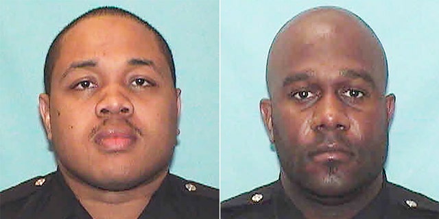 Former Atlanta police officers Ivory Streeter, left, and Mark Gardner were fired for an incident with two college students during protests in the death of George. (Associated Press)