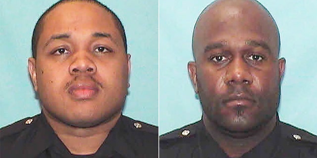 Former Atlanta police officers Ivory Streeter, left, and Mark Gardner were fired for an incident with two college students during protests in the death of George. (Associated Press)