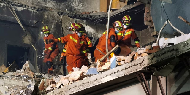 More than a dozen were killed and others injured after the tanker truck veered off the Shenyang-Haikou Expressway after the explosion.