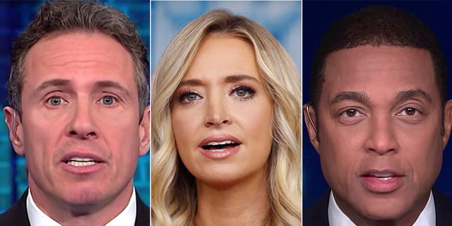 White House Press Secretary Kayleigh McEnany challenged the coverage from CNN's Chris Cuomo, left, and Don Lemon.