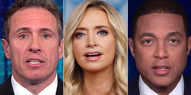 White House Press Secretary Kayleigh McEnany challenged the coverage from CNN's Chris Cuomo, left, and Don Lemon.