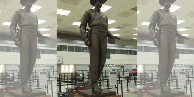 Dallas Love Field removed its statue of a Texas Ranger on Thursday.