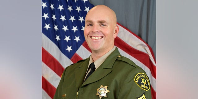 Sgt. Damon Gutzwiller was shot and killed Saturday in Ben Lomond, an unincorporated area near Santa Cruz, Calif., when he and two other law enforcement officers were ambushed by a suspect. (AP/Santa Cruz County Sheriff’s Office)