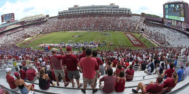 A general view of the field during the game between the Boise State Broncos and the Florida State Seminoles on August 31, 2019 at Doak Campbell Stadium in Tallahassee, Fl.