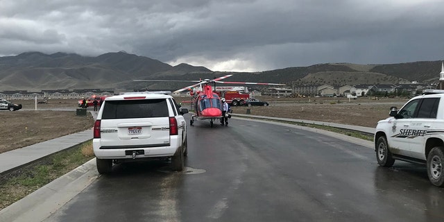 A man was knocked unconscious after a lightning strike nearby as he was hiking on Sunday near Eagle Mountain, Utah.