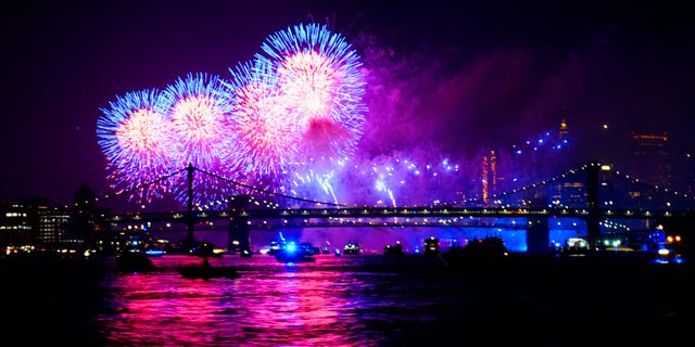 The 43rd Annual Macy's 4th of July fireworks on July 4, 2019, in New York City.  