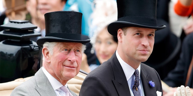 Prince William (right) with his father Prince Charles, who is next in line to the throne.