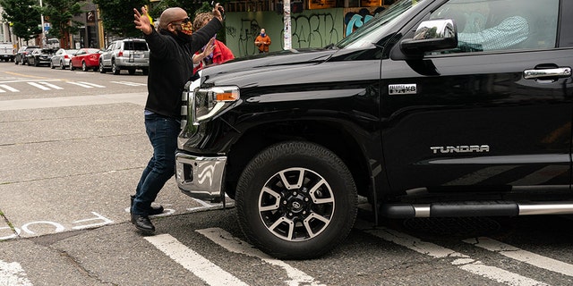 A Fox News crew was involved in a confrontation at Seattle's CHOP.