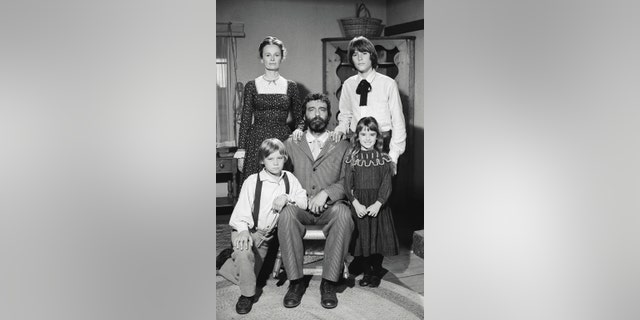 Pictured: (clockwise from top left) Bonnie Bartlett as Grace Snider Edwards, Radames Pera as John Sanderson Edwards, Kyle Richards as Alicia Sanderson Edwards, Victor French as Isaiah Edwards, Brian Part as Carl Sanderson Edwards