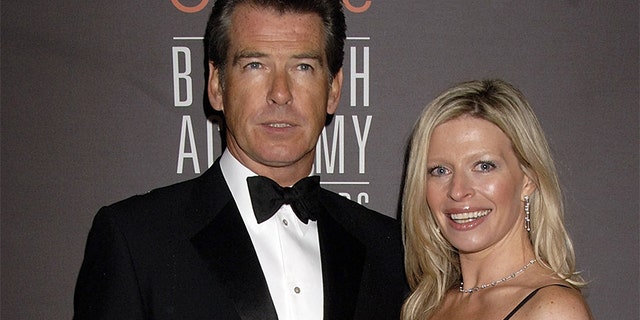 Actor Pierce Brosnan with his daughter Charlotte Brosnan at The Orange British Academy Film Awards (BAFTAs) on February 19, 2006, in London, England.