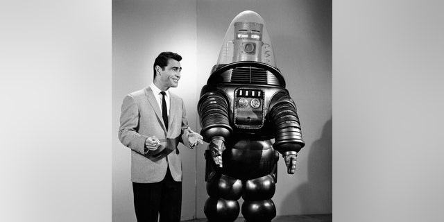 Rod Serling with Robby the Robot.