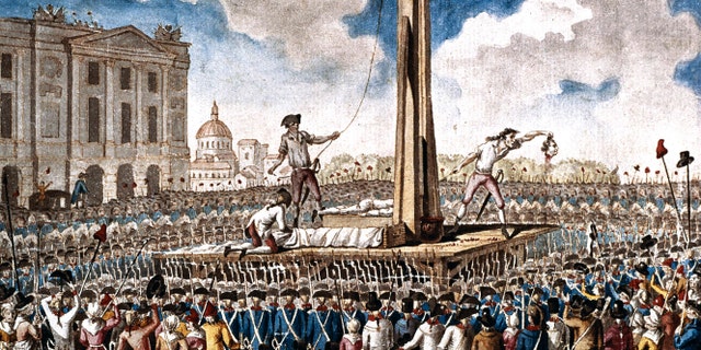 The Execution of Louis XVI in the Place de la Revolution on January 21, 1793. Found in the collection of Musée Carnavalet, Paris.