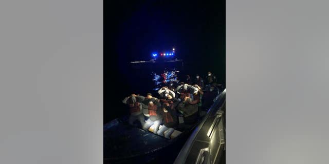 Border agents stopped a boat last week off the coast of San Diego with 18 undocumented immigrants abroad.