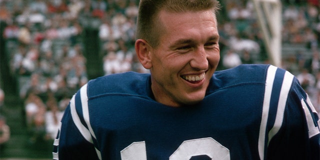 Johnny Unitas, who spent his career with the Baltimore Colts, won Super Bowl V against the Dallas Cowboys. (Photo by © Wally McNamee/CORBIS/Corbis via Getty Images)