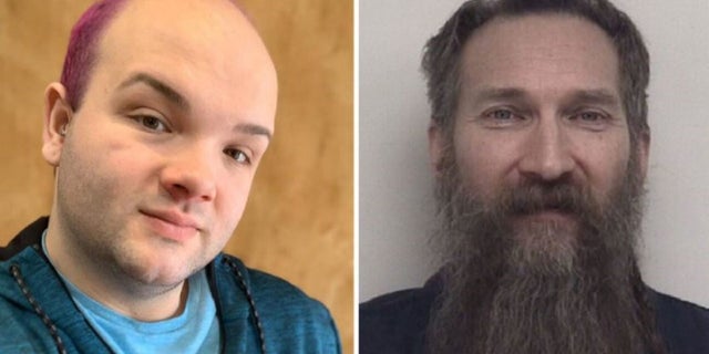 Mark Latunski, 50, right, is facing murder and mutilation of a body charges in the death of Kevin Bacon, 25, of Swartz Creek near Flint, left. (Facebook / Shiawassee County Jail)